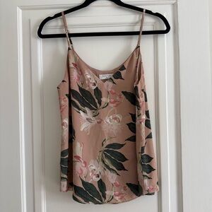 Babaton Pink Floral Silk-Feel Camisole